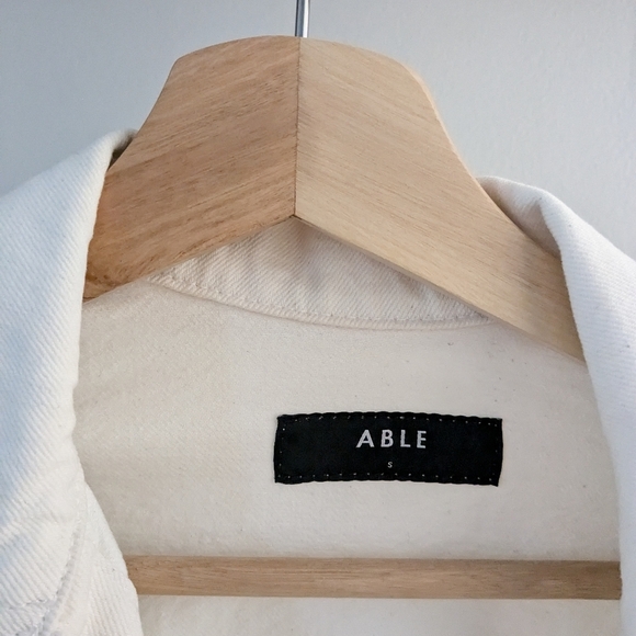 Able white denim jacket - bailey classic jacket - Picture 3 of 9